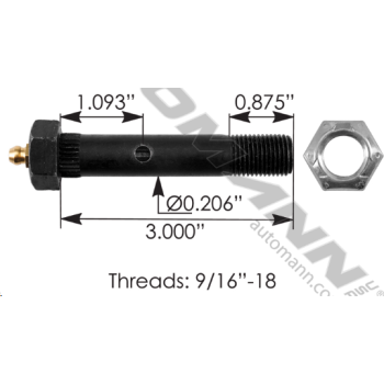 916X3 SHACKLE BOLT W/NUT