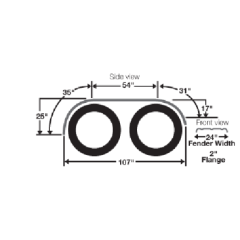 TANDEM FENDER W/FLANGE
