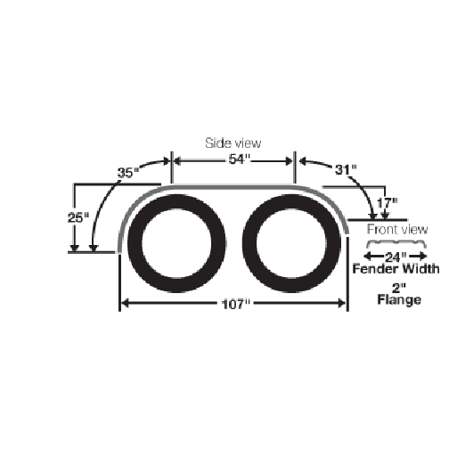 TANDEM FENDER W/FLANGE