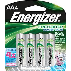 RECHARGABLE NIMH,AA 4PK