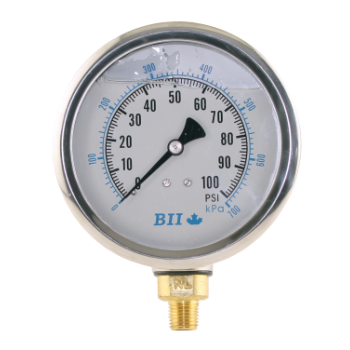 0-100 PSI LIQ FILL GAUGE