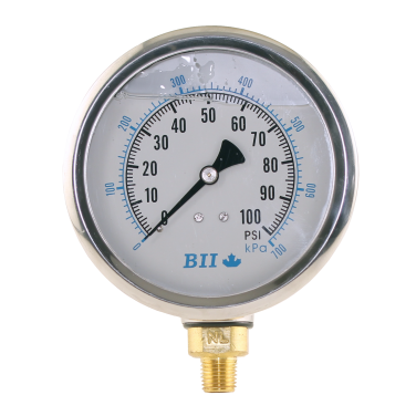 0-100 PSI LIQ FILL GAUGE