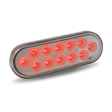 OVAL CLEAR RED LED