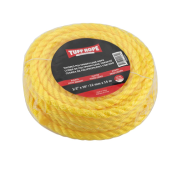 1/2IN X 50FT YELLOW POLY