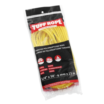 1/4IN X 50FT YELLOW POLY