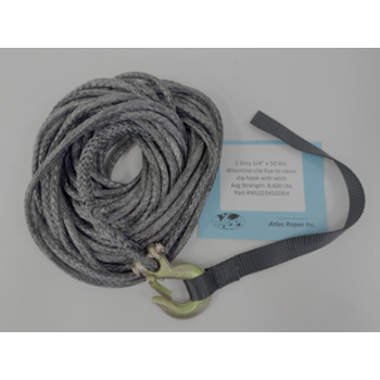 DYNEEMA SYNTHETIC ROPE 1/4IN X 50FT WINCH LINE