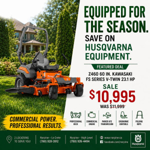 Featured Deal: Husqvarna Z460 60 in. Zero-Turn Mower