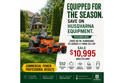 Featured Deal: Husqvarna Z460 60 in. Zero-Turn Mower