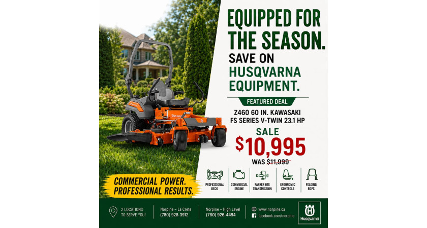 Featured Deal: Husqvarna Z460 60 in. Zero-Turn Mower