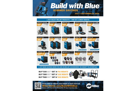 Miller Build with Blue Summer Savings: Rebates End September 30