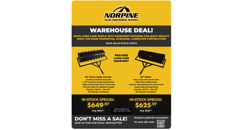 Warehouse Deal: 60" Drum Spike Aerator & 60" Roller